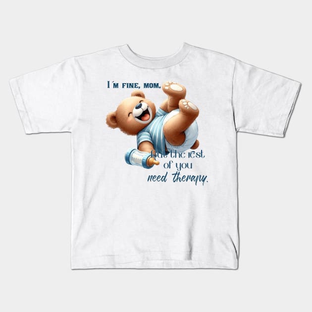 Süßer Frechdachs: Babyteddybär mit Humor Kids T-Shirt by shirtsandmore4you